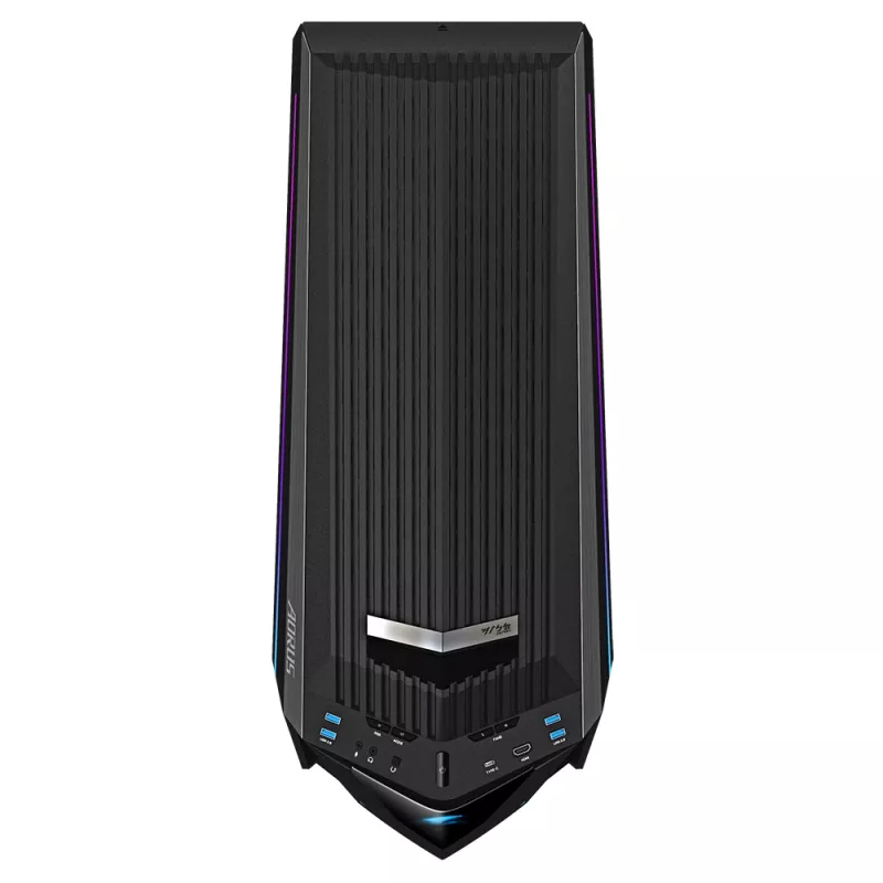 GIGABYTE AORUS C700 GLASS arvutikorpus – Full Tower, toetab kuni E-ATX ja 420 mm radiaatoreid, eelpaigaldatud 120mm*5 ventilaatorid, USB 3.1 USB-C, RGB Fusion