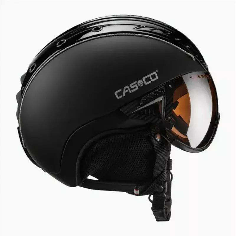 Suusakiiver Casco SP-2 Carbonic Visor, suurus M (55–57 cm), must