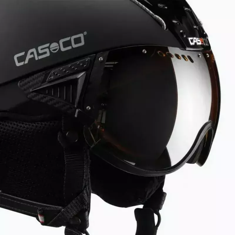 Suusakiiver Casco SP-2 Carbonic Visor, suurus M (55–57 cm), must