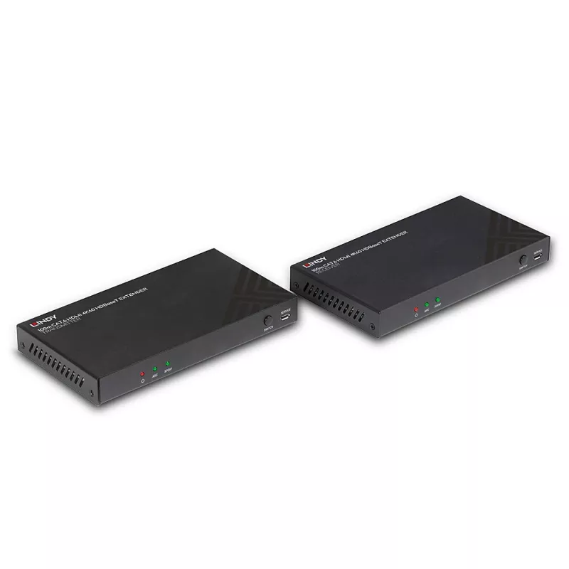 HDMI pikendussaatja ja -vastuvõtja Lindy 100m Cat.6 4K60 heli IR RS-232
