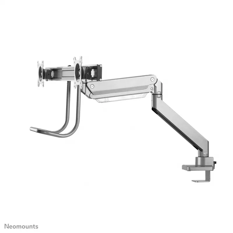Neomounts NM-D775DXSILVER monitorivars 10-32 tolli - gaasvedru - ülemine kinnitus - 180° piirik