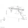 Neomounts NM-D775DXSILVER monitorivars 10-32 tolli - gaasvedru - ülemine kinnitus - 180° piirik