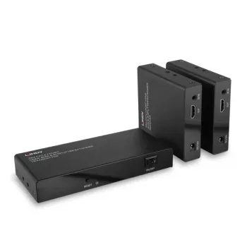 AV-saatja ja -vastuvõtja Lindy 70m Cat.6 2-pordiline HDMI 4K60 IR jaotur-pikendaja