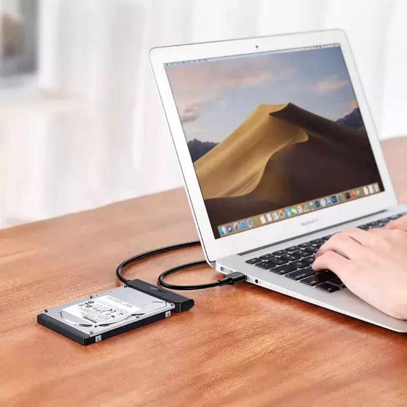 Väline 2,5-tolline SATA III USB 3.0 korpus UGREEN 70609 2,5-tollistele SATA SSD/HDD-le, USB-A kuni SATA, 5 Gbit/s, must