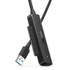 Väline 2,5-tolline SATA III USB 3.0 korpus UGREEN 70609 2,5-tollistele SATA SSD/HDD-le, USB-A kuni SATA, 5 Gbit/s, must