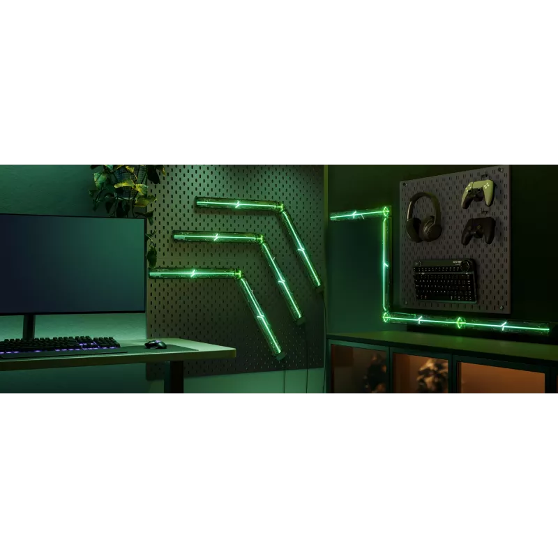 Nutikas seinavalgusti Govee Gaming Wall Lights (4+1) — Wi‑Fi/Bluetooth, mitmevärviline, 4 tk, 370×45×30 mm