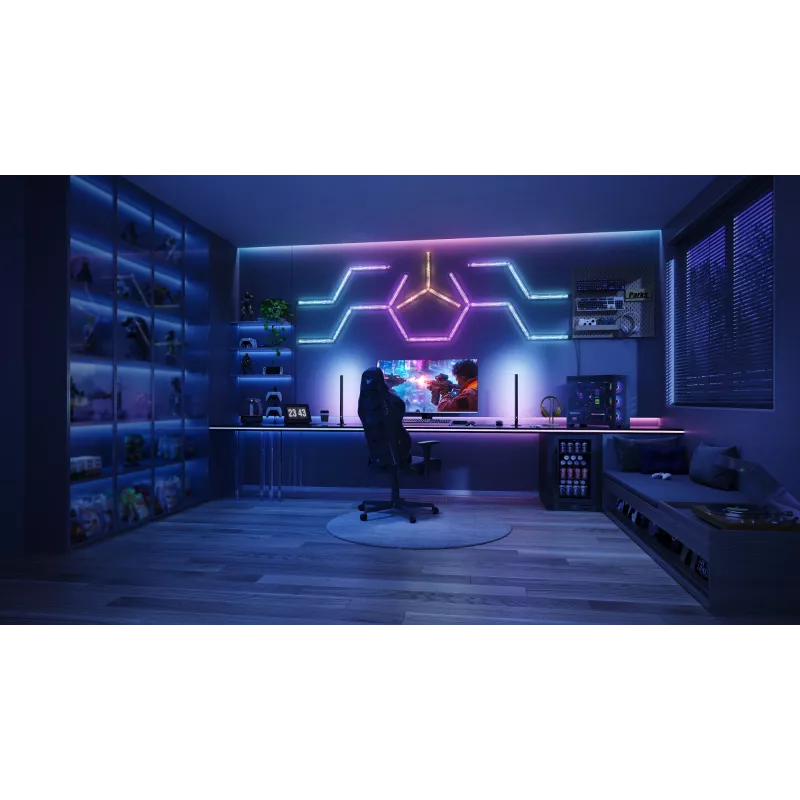 Nutikas seinavalgusti Govee Gaming Wall Lights (4+1) — Wi‑Fi/Bluetooth, mitmevärviline, 4 tk, 370×45×30 mm