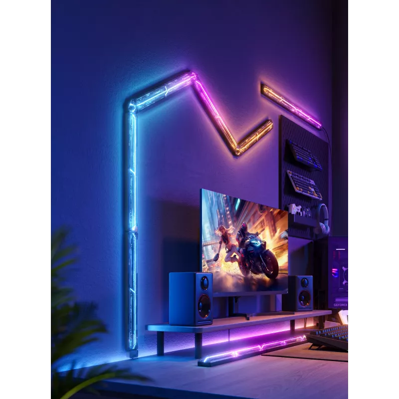 Nutikas seinavalgusti Govee Gaming Wall Lights (4+1) — Wi‑Fi/Bluetooth, mitmevärviline, 4 tk, 370×45×30 mm