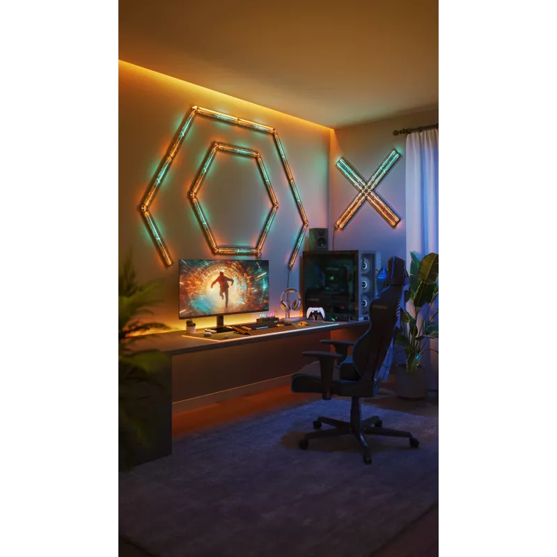Nutikas seinavalgusti Govee Gaming Wall Lights (4+1) — Wi‑Fi/Bluetooth, mitmevärviline, 4 tk, 370×45×30 mm