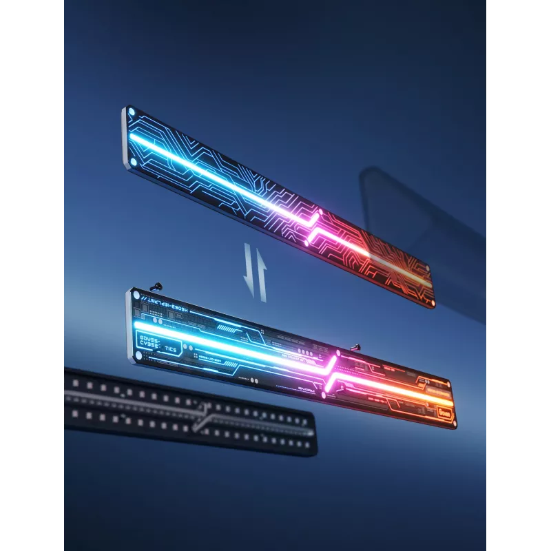Nutikas seinavalgusti Govee Gaming Wall Lights (4+1) — Wi‑Fi/Bluetooth, mitmevärviline, 4 tk, 370×45×30 mm