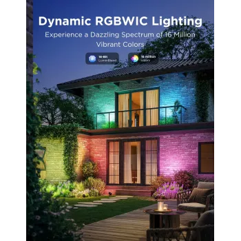 Välisprožektorid Govee H7093 RGBICWW 750 lm Wi‑Fi 2.4 GHz, RGB ja soe valge
