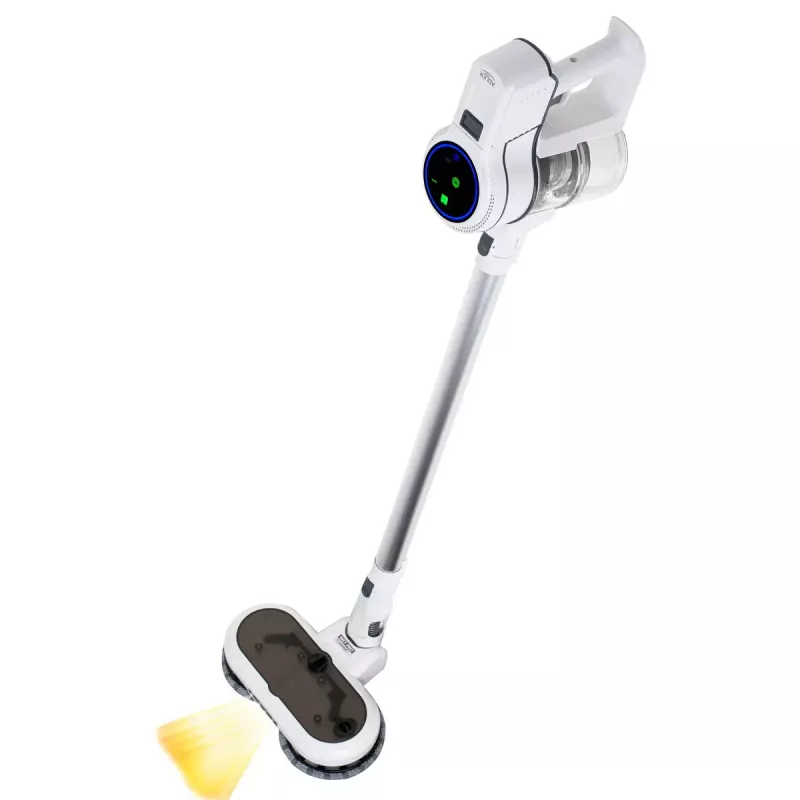Juhtmeta tolmuimeja Adler AD 7064 2in1 — max 350 W, imemisvõimsus 13 000 Pa, 2000 mAh aku, kuiv- ja märgpuhastus, 0,6 l tolmumahuti, 0,15 l veepaak, LED-puuteekraan, 4 režiimi