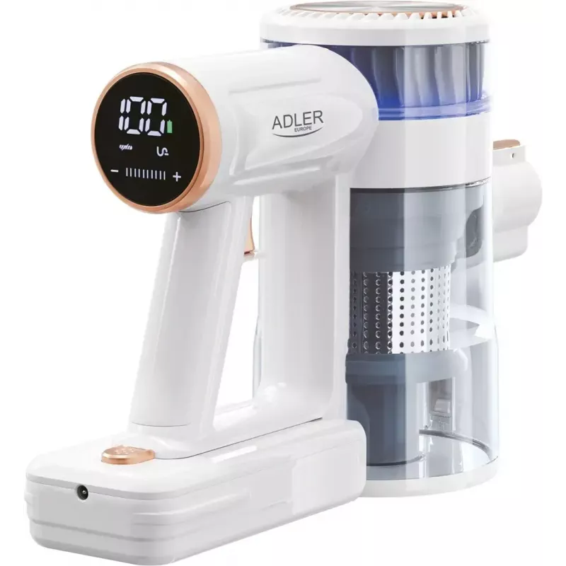 Juhtmeta püsttolmuimeja Adler AD 7079, harjadeta mootor, 9000 Pa, 2200 mAh, 0,4 L kottideta