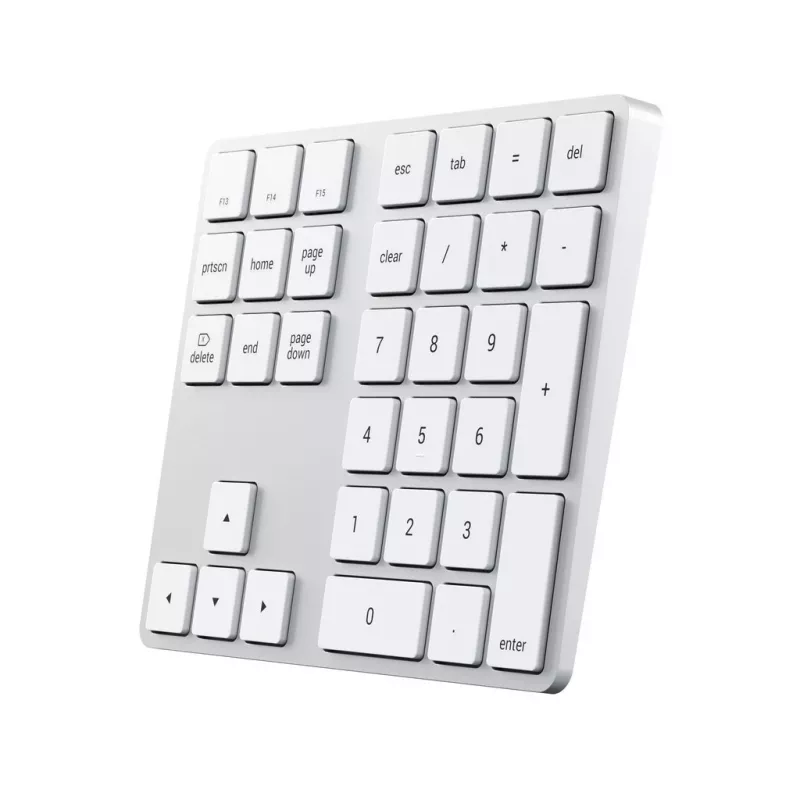 Numbriklaviatuur Satechi ST-XLABKS — Bluetooth, 33 klahvi, hõbedane, 124,7 g