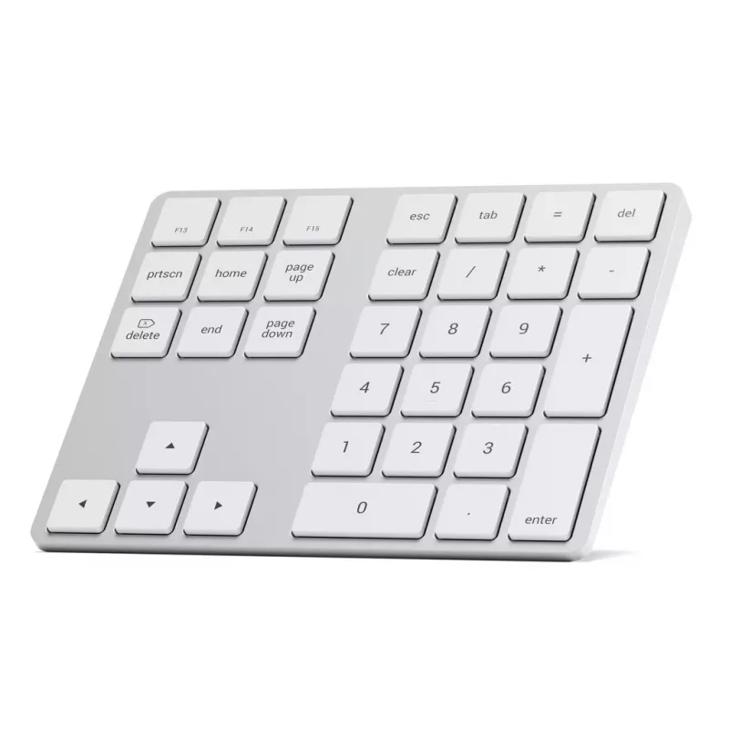 Numbriklaviatuur Satechi ST-XLABKS — Bluetooth, 33 klahvi, hõbedane, 124,7 g