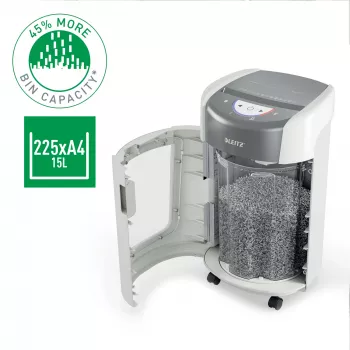 Leitz IQ OptiMax Home Office 225 mikropeenestuspaberipurustaja turvalisus P5 15L - Valge