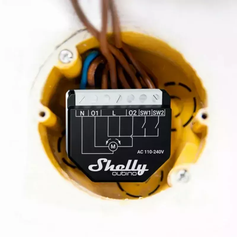 Nutikell Shelly Wave Shutter Must 10 A 110–230 V, max ulatus 40 m, 25 dBmW
