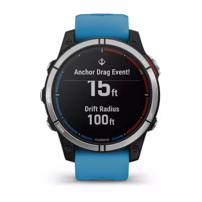 Nutikell GARMIN quatix 7 sinine — 47 mm CFRP korpus, 1,3-tolline MIP puuteekraan, 10 ATM, Bluetooth/Wi‑Fi/NFC