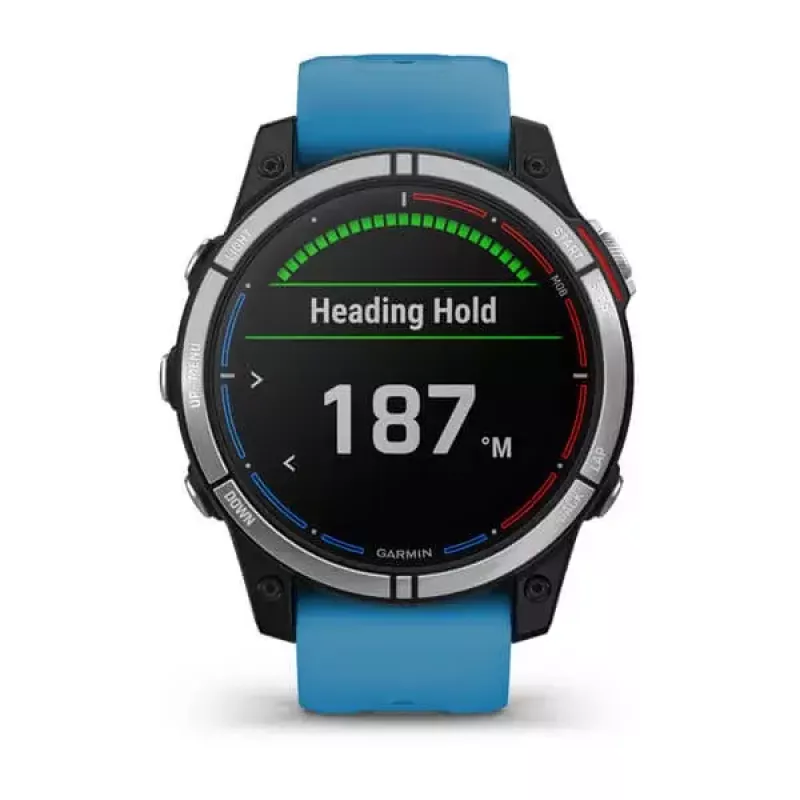 Nutikell GARMIN quatix 7 sinine — 47 mm CFRP korpus, 1,3-tolline MIP puuteekraan, 10 ATM, Bluetooth/Wi‑Fi/NFC
