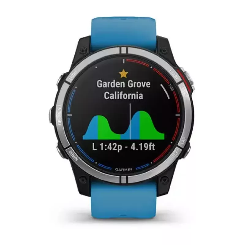 Nutikell GARMIN quatix 7 sinine — 47 mm CFRP korpus, 1,3-tolline MIP puuteekraan, 10 ATM, Bluetooth/Wi‑Fi/NFC