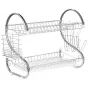 Tööpinna nõrutusrest Maestro MR-1025-43, metallist, 43 cm lai, must, tilgapann, söögiriistade ja klaaside sektsioonid