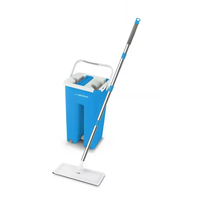 Märgpõrandamopi komplekt ESPERANZA EHS004 koos ämbriga, mikrokiust vahetatav ots, pöörlev, kõrgus 1250 mm, 1,1 kg