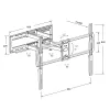 Seina TV kinnitus MONTIS DENALI MT162 37-tollistele kuni 105-tollistele ekraanidele, teras, 75 kg kandevõime, VESA 200x100–800x600, kallutamine/pööramine/rotatsioon, 7,3–60,9 cm