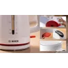 Elektriline veekeetja Bosch TWK3M121 — 1,7 L, 2400 W, valge, plastkorpus