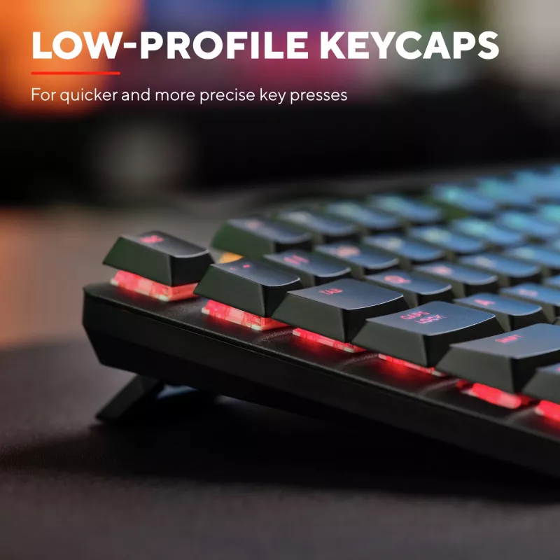 Trust GXT 868 Torix klaviatuur Mängimine USB + RF Wireless + Bluetooth QWERTY USA inglise Must