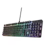 Juhtmega mänguklaviatuur TRUST GXT 871 Zora — täissuuruses QWERTY US, RGB, N-key rollover, 104 klahvi, alumiinium, USB-A, 1,8 m