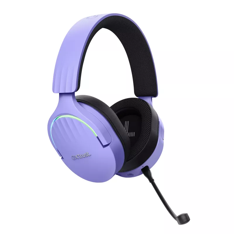 Trust GXT 491P FAYZO kõrvaklapid, juhtmega ja juhtmevaba, peavõruga, mängimiseks, USB Type-A, Bluetooth, must, lilla