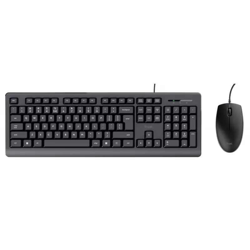 Trust Primo klaviatuur kaasasoleva hiirega universaalne USB QWERTY US English must