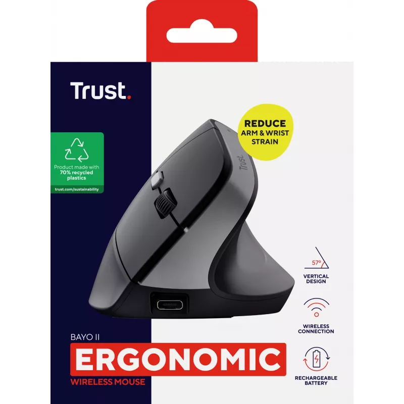 Trust Bayo II hiir Medical paremakäeline RF Wireless optiline 2400 DPI