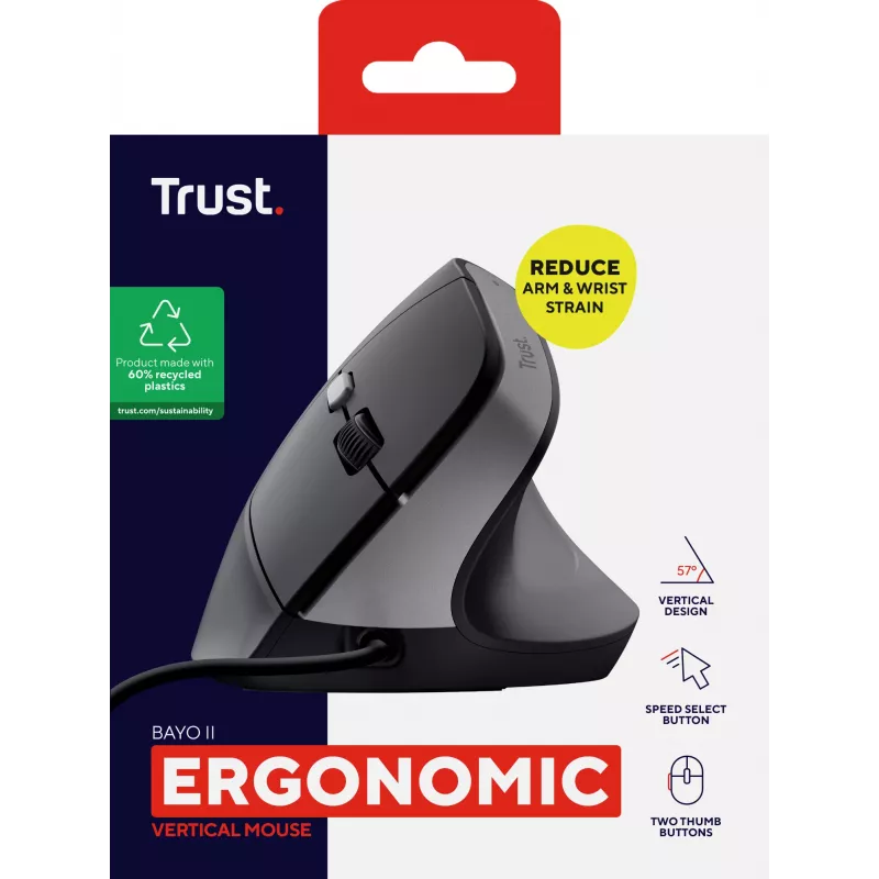 Trust Bayo II hiir Paremakäeline USB Type-A 2400 DPI