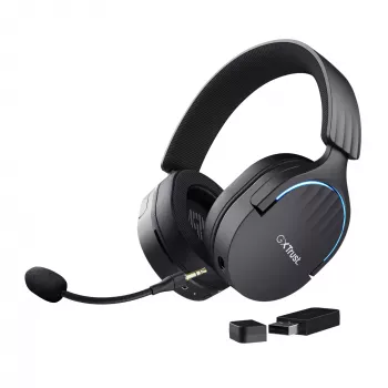 Trust GXT 491 Fayzo Peakomplekt Juhtmega ja juhtmevaba Peapael Mängimine USB USB-C Bluetooth Must