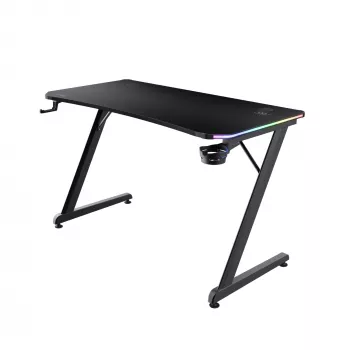 Ristkülikukujuline laud TRUST GXT 709 LUMINUS must 1200x600x740 mm