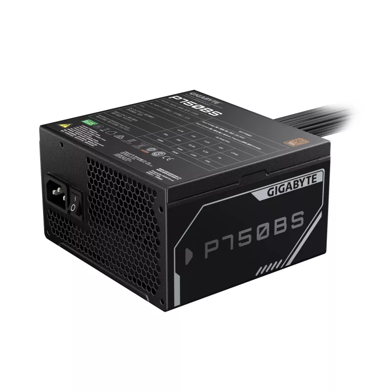 GIGABYTE P750BS toiteplokk - PCI-E 6+2 Pin x 4, 80 PLUS Bronze, 120mm ventilaator, ATX-ühilduv, EL-pistik