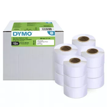 DYMO Authentic LabelWriter aadressisildid | 28 mm x 89 mm | 12 rulli 130 kergesti eemaldatava sildiga (1560 tk) | isekleepuvad | LabelWriter sildiprinteritele
