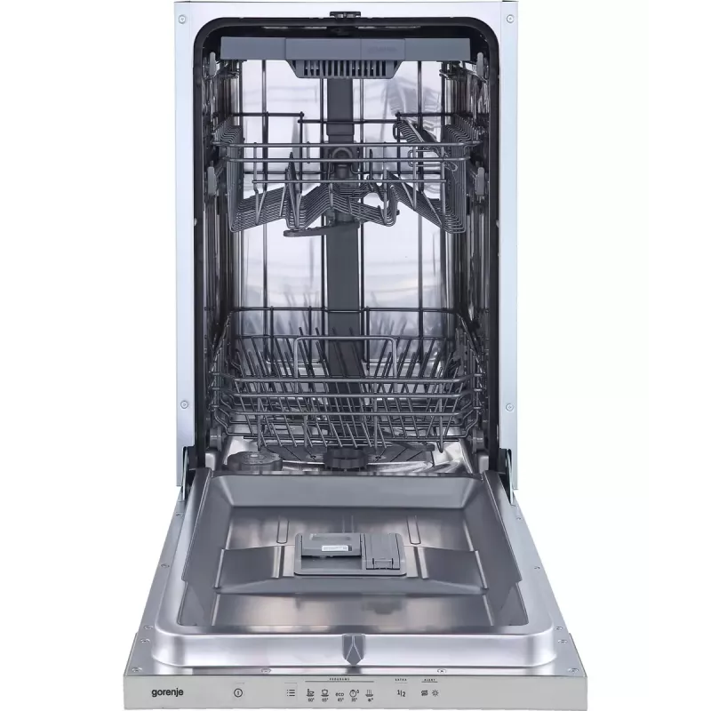 Täississeehitatav nõudepesumasin Gorenje GV520E10S, kitsas 45 cm, 11 kohaseadet, 47 dB, roostevabast terasest vanni, AquaStop