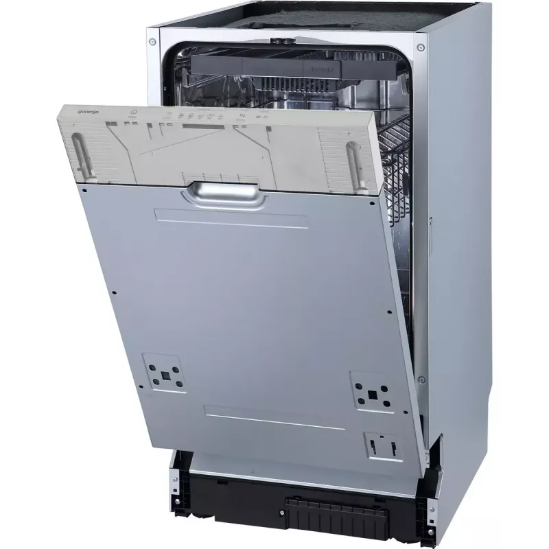 Täississeehitatav nõudepesumasin Gorenje GV520E10S, kitsas 45 cm, 11 kohaseadet, 47 dB, roostevabast terasest vanni, AquaStop