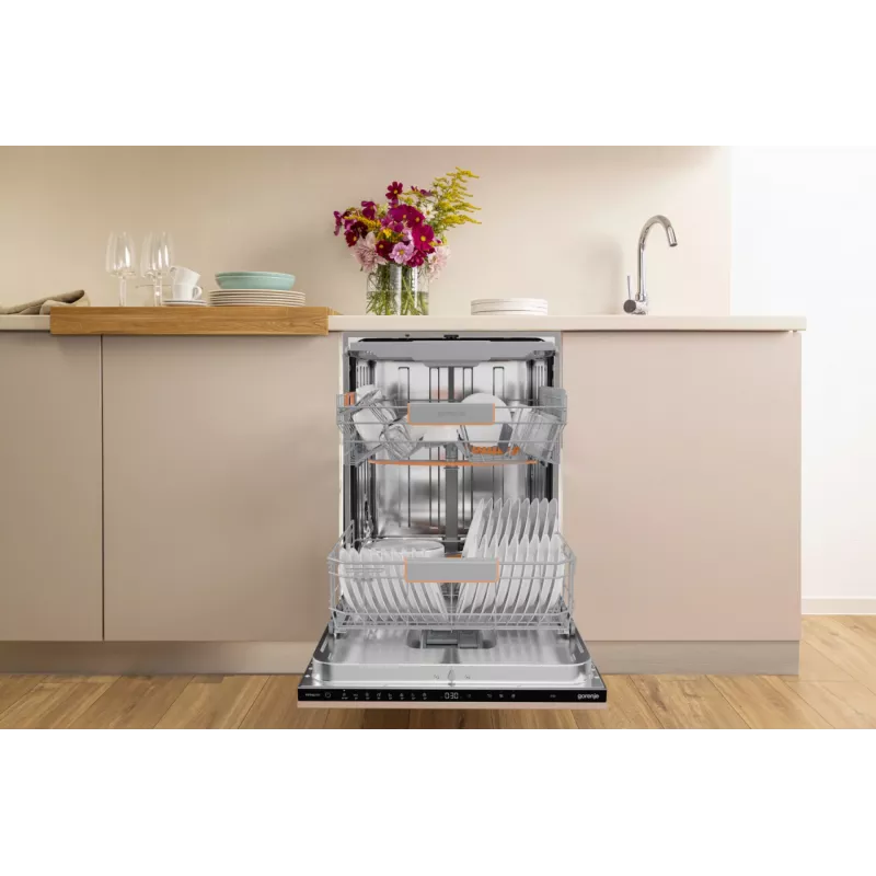 Sisseehitatud nõudepesumasin Gorenje GV663B65XXL — roostevaba teras, 60 cm, 14 katet, 6 programmi, 38 dB