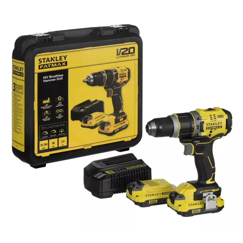 Stanley FATMAX SFMCD721D2K akutrell 18 V, 2 akut à 2,0 Ah, koos kohvriga