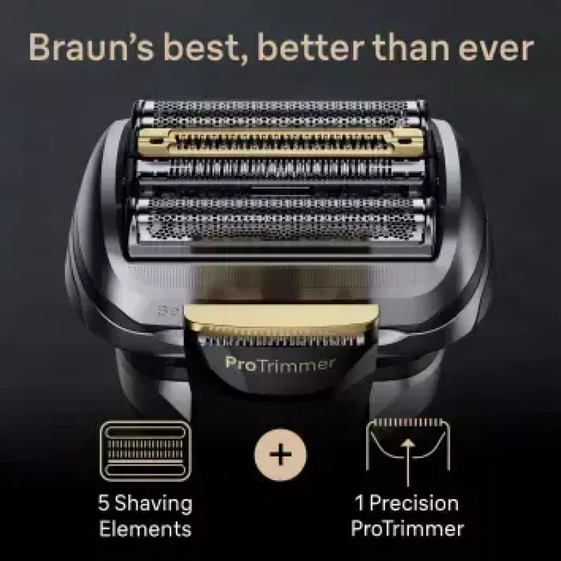Braun Series 9 Pro+ 9525s märg ja kuiv fooliumhabemenuga Trimmer Metallik