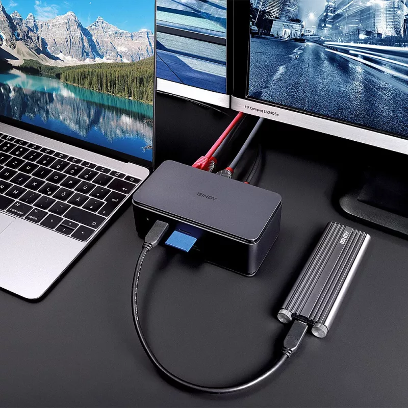 Lindy DST-Pro USB4, USB-C sülearvuti dokkimisjaam