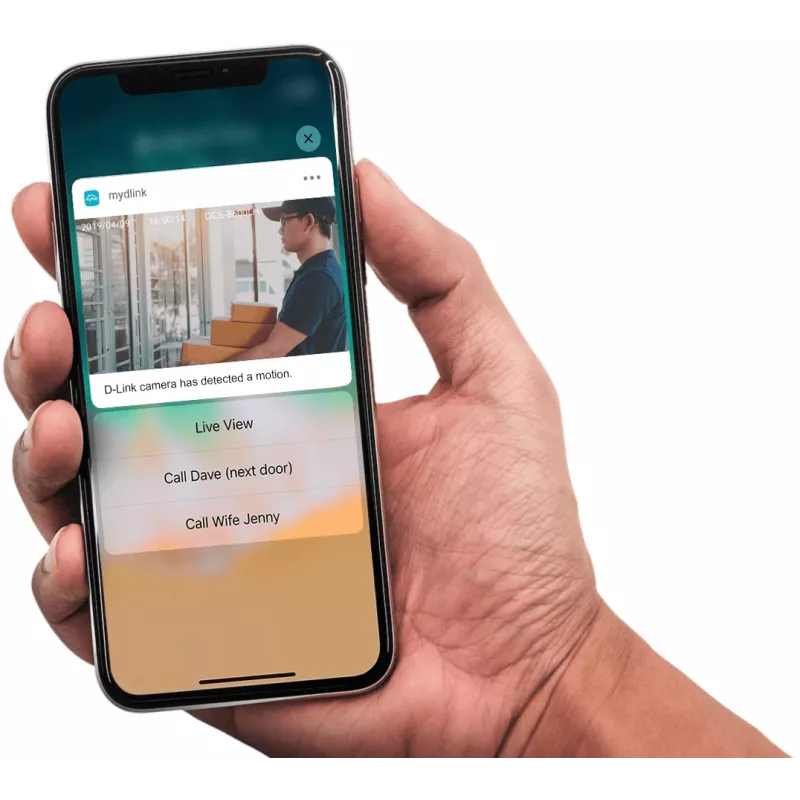 D-Link 2K QHD sise Wi-Fi kaamera DCS-8350LH, IP turvakaamera, siseruumides, juhtmega ja juhtmevaba, Amazon Alexa ja Google Assistant, lauale, valge