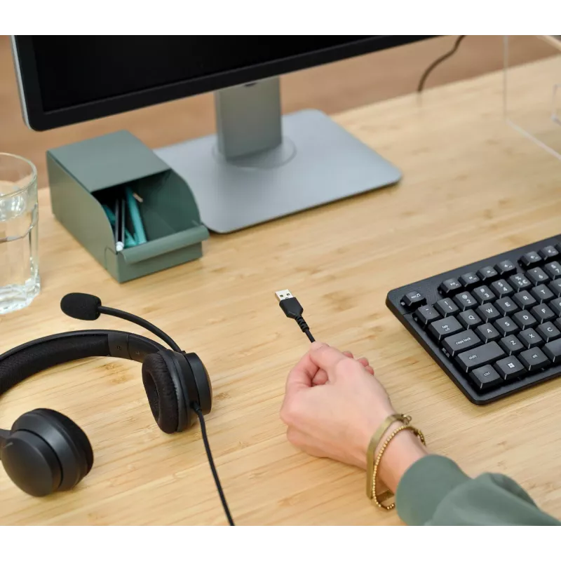 Trust HS-260 peakomplekt, juhtmega, kaelarihm, kontorile / kõnekeskusele, USB Type-A, must