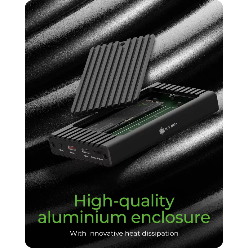 ICY BOX IB-2817MCL-C31 SSD-korpus Must M.2 USB-toitega