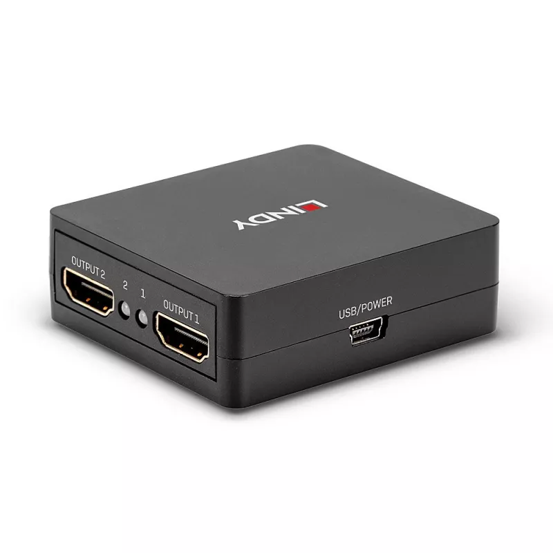 Lindy 2 pordiga HDMI 18G jaotur, kompaktne