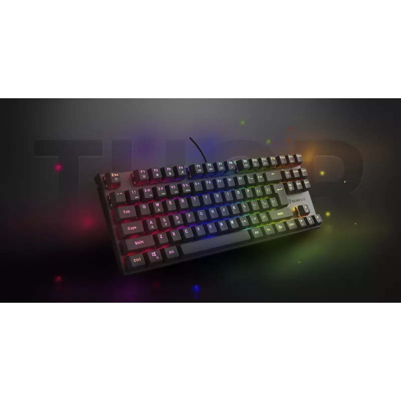 GENESIS Thor 303 TKL klaviatuur mängimiseks USB QWERTY hispaania must