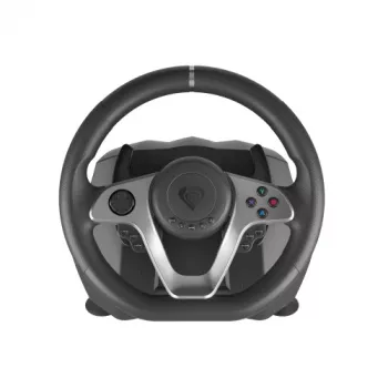 GENESIS Seaborg 400 Must, Silver USB rool + pedaalid Nintendo Switch, PC, PlayStation 4, Playstation 3, Xbox 360, Xbox One, Xbox One S, Xbox One X